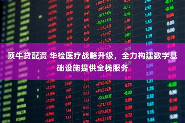顶牛贷配资 华检医疗战略升级，全力构建数字基础设施提供全栈服务