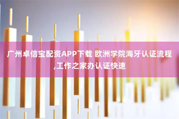 广州卓信宝配资APP下载 欧洲学院海牙认证流程,工作之家办认证快速