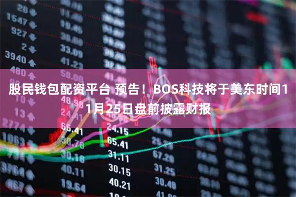 股民钱包配资平台 预告！BOS科技将于美东时间11月25日盘前披露财报