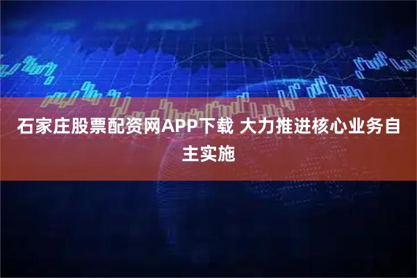 石家庄股票配资网APP下载 大力推进核心业务自主实施
